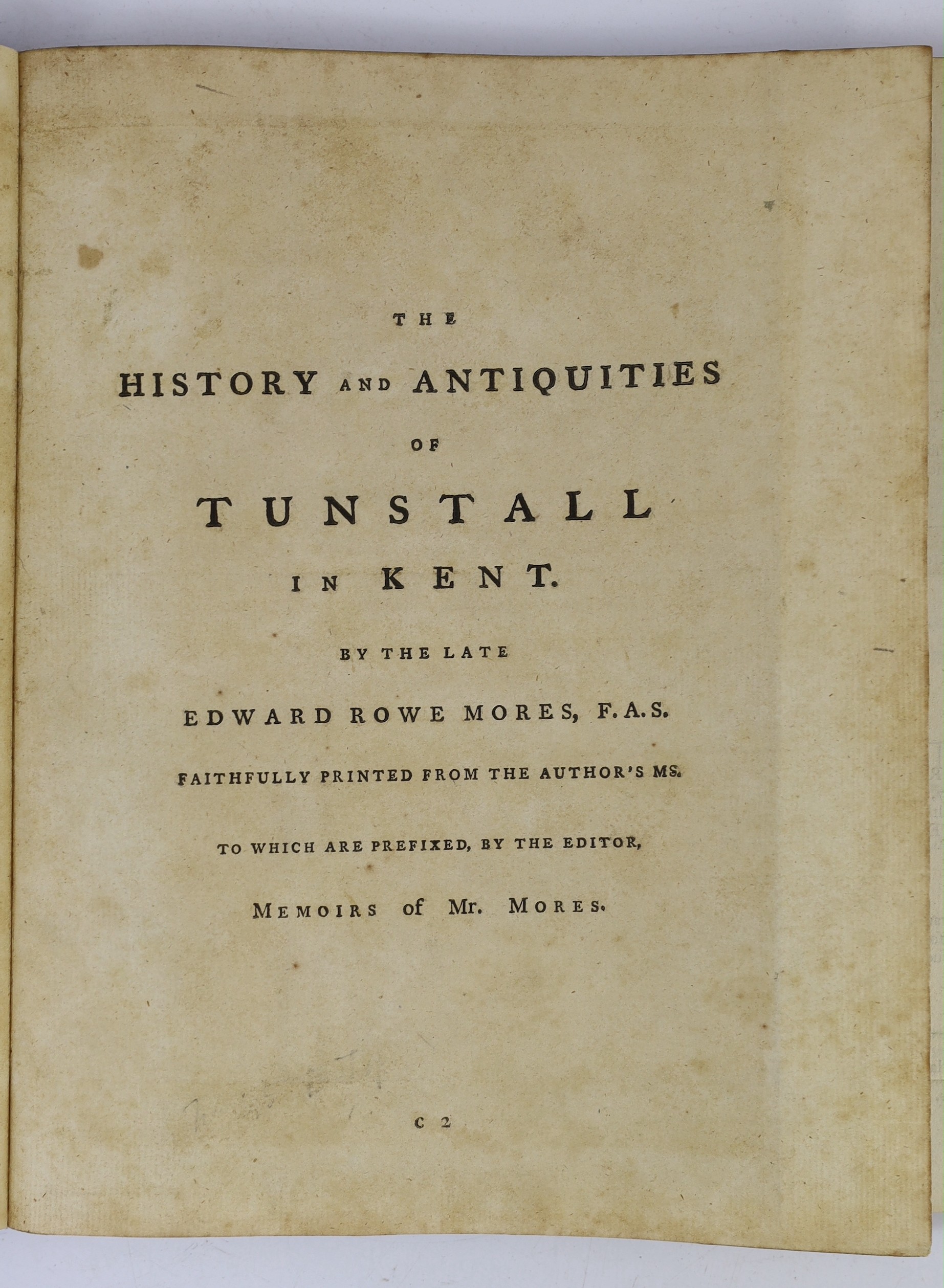 KENT: Fussell, L. - A Journey Round the Coast of Kent ... being Original Notes made during a Summer Excursion. coloured and folded map: rebound half calf and marbled boards, 1818